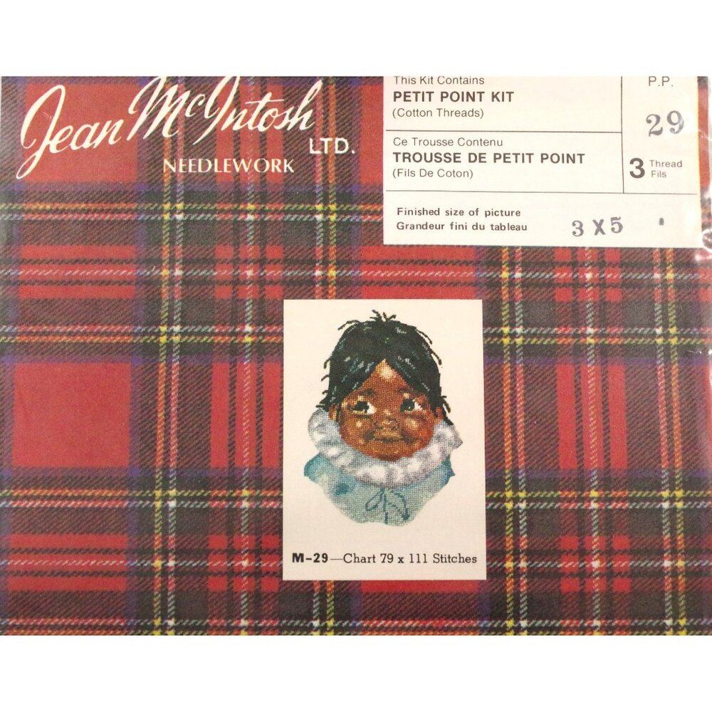 Embroidery Kit Petit Point Jean McIntosh Needlepoint #29 Eskimo Child Aloota